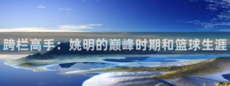 833直播nba：跨栏高手：姚明的巅峰时期和篮球生涯